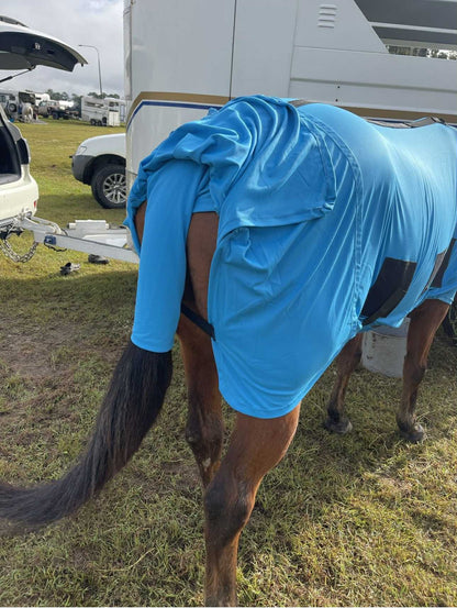Vibrant Azure Blue - Horse Onesie by Harlington Rose